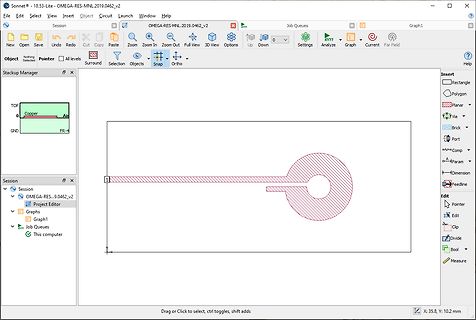 CAD-Ansicht eines Leiterplatten-Layouts