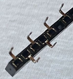 Nahaufnahme eines Steckers oder Kontaktsystems