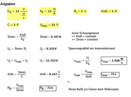 Mathematische Herleitungen und Formeln zu elektrischen Größen