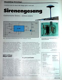 Scan einer Seite aus einem Elektronik-Magazin oder Heft