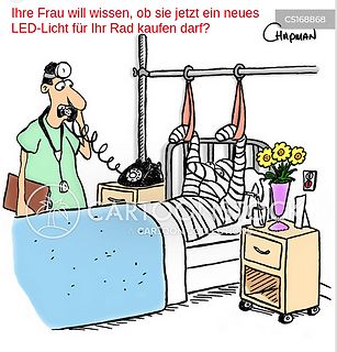 Comic von einem Patienten im Krankenhaus