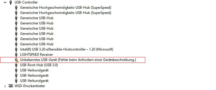 Ausschnitt aus dem Windows Geräte-Manager