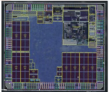 Mikroskopische Aufnahme eines Chip-Dies