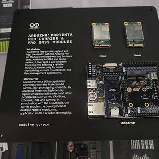 Arduino Portenta Mid Carrier und GNSS Module Werbeaufnahme