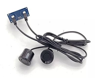Ultraschallsensor mit Steuerplatine und Kabeln