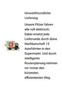 Werbebild für umweltfreundliche Lieferung