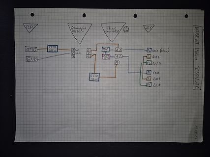 Handgezeichneter Schaltplan für Triac-Steuerung