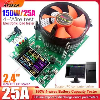 Elektronischer Lasttester für Batterien mit Display und Lüfter