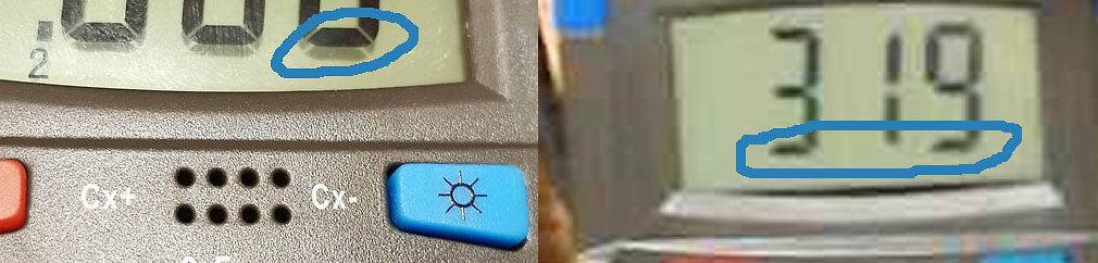 Nahaufnahme eines digitalen Messgeräts mit Display