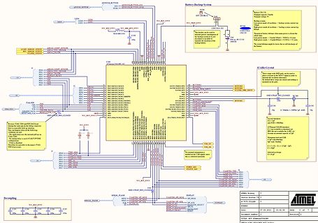 Schaltplan eines Mikrocontroller-Projekts mit ATmega328AU