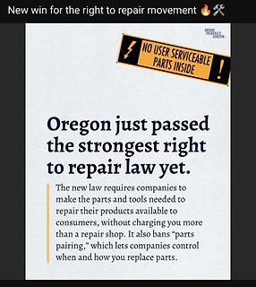 Meme über das Recht auf Reparatur in Oregon