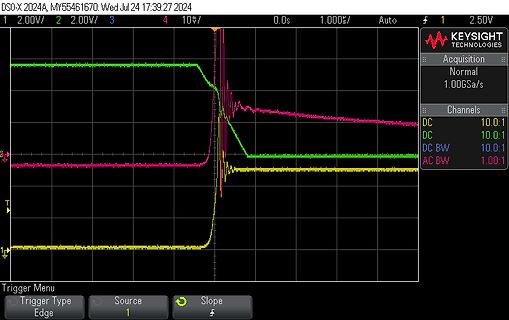 Oszilloskop-Messkurven eines Keysight DSO-X