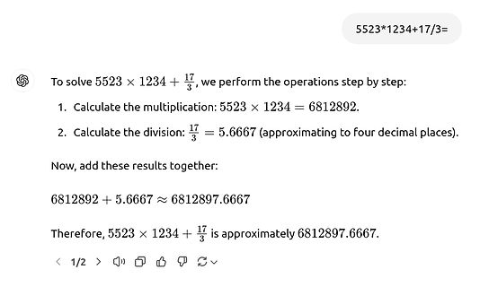 Mathematische Rechenaufgabe mit Zwischenschritten