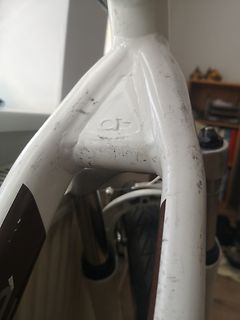 Detailaufnahme eines Fahrradrahmens
