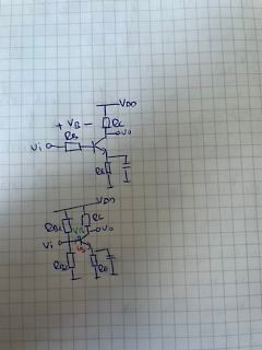 Handgezeichnete Schaltpläne von Transistorschaltungen