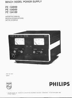 Bedienungsanleitung eines Philips Labornetzteils