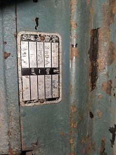 Typenschild eines Elektromotors