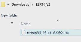 Dateimanager Ansicht einer Hex-Datei