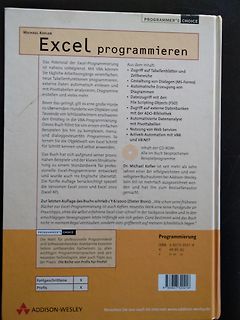 Buchcover Excel programmieren von Michael Kofler