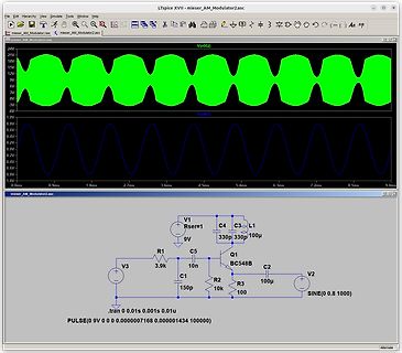 LTspice Simulation Schaltplan und Wellenformen