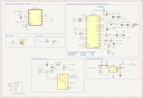 Schaltplan eines LiPo-Ladegeräts und ESP32-Moduls