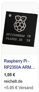 Produktseite eines Raspberry Pi RP2350A Mikrocontrollers