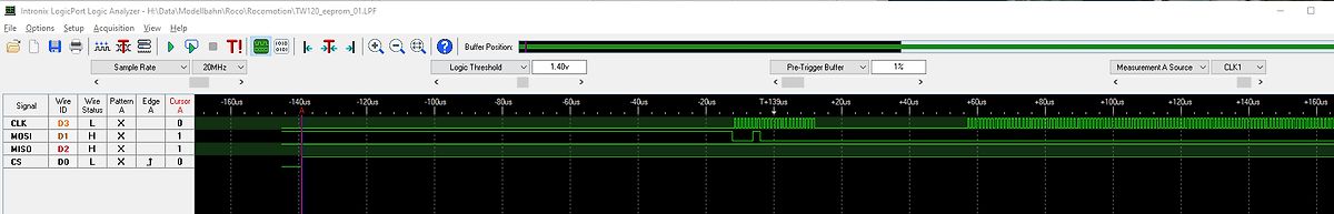 Logikanalysator Screenshot SPI Kommunikation