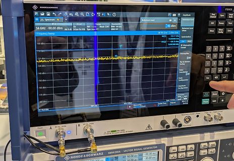 Rohde & Schwarz Spektrumanalysator Display