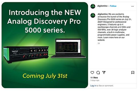 Werbung für Analog Discovery Pro 5000 Serie