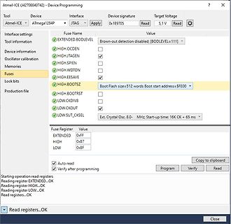 Atmel-ICE Software zur Mikrocontroller-Programmierung