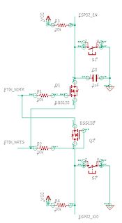 Schaltplan mit MOSFETs und Widerständen