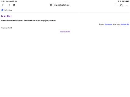 Screenshot der Website Fefes Blog