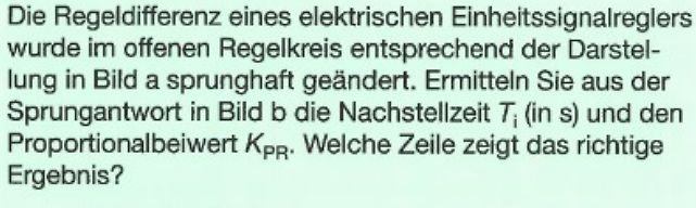 Deutscher Text zu Regelungstechnik-Aufgabe