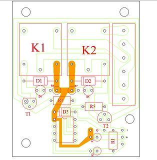 Leiterplatten-Layout einer Schaltung
