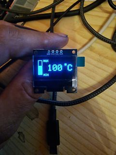 Digitales Temperaturdisplay mit Messwert