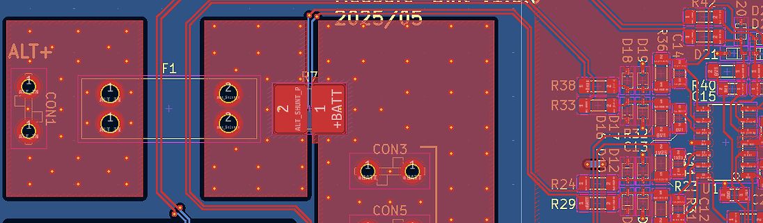 CAD-Ansicht eines Leiterplatten-Layouts