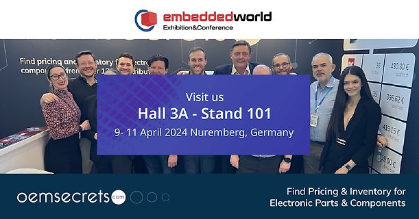 Gruppe von Menschen bei der embedded world Messe