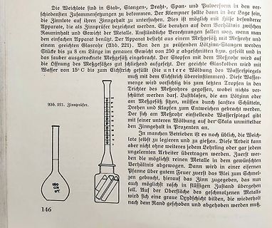 Buchseite mit Text und Zeichnung eines Zinnprüfers
