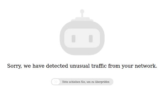 Fehlermeldung ungewöhnlicher Netzwerkverkehr