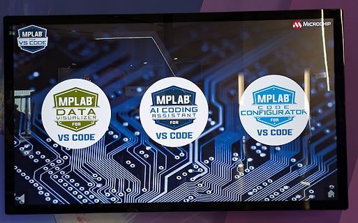 Abfotografierter Bildschirm mit Microchip MPLAB VS Code Erweiterungen