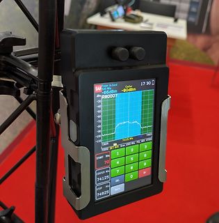 Spektrumanalysator Display mit Messwerten
