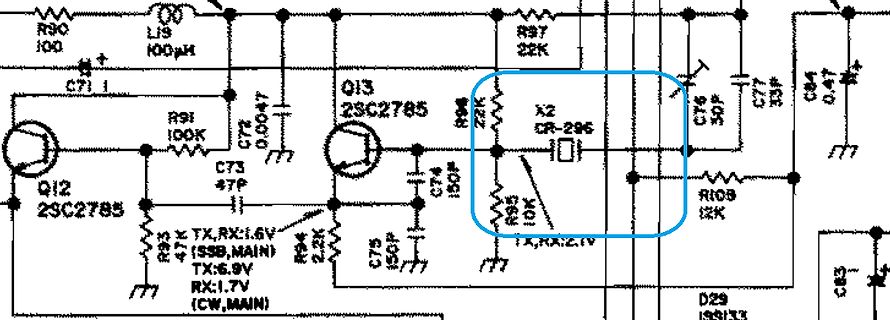 Schaltplan eines Verstärkers oder HF-Teils
