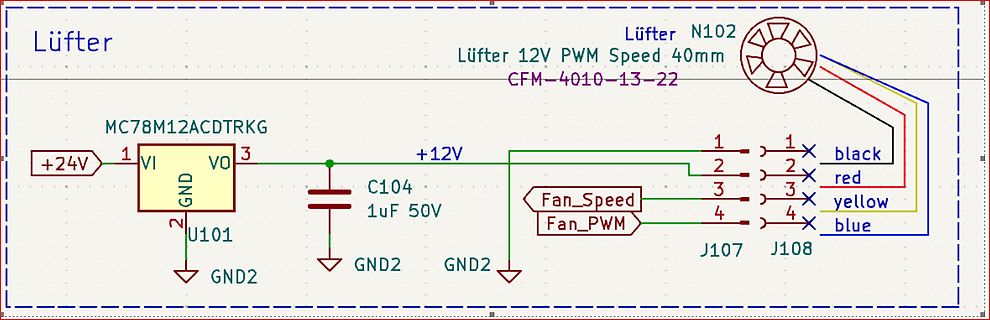 Schaltplan eines 12V PWM Lüfters
