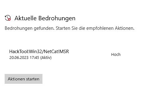 Sicherheitswarnung vor einer Bedrohung