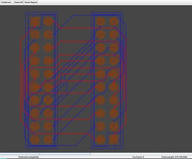 PCB-Layout Ansicht in einer CAD-Software