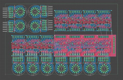 CAD-Ansicht eines Leiterplatten-Layouts