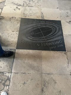 Grabplatte von Stephen Hawking