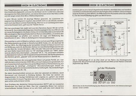 Textseite mit Schaltplan und Leiterplatten-Layout