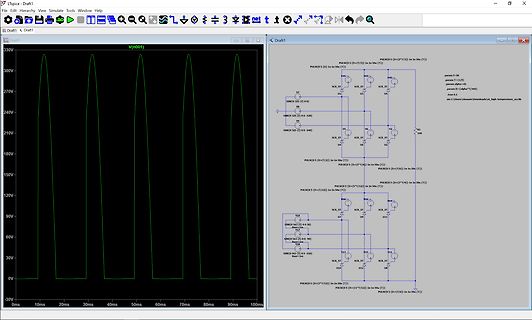 LTspice Simulation Schaltplan und Wellenform