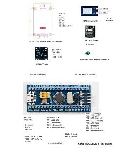 Zusammenstellung von Elektronikkomponenten und Pinbelegungen